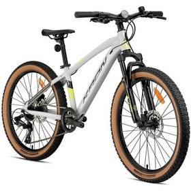 Resim Kron XC100 24 Jant 13K 8 Vites H.disk Dağ Bisikleti Bej Neon Sarı 