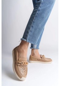 Resim Lızy Bağcıksız Ortopedik Rahat Taban Çiçek Desenli Kadın Babet Ayakkabı Kt - Ten Ten 