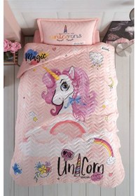 Resim Clasy %100 Pamuk Pink Dreams V1 Tek Kişilik Yatak Örtüsü Pembe 