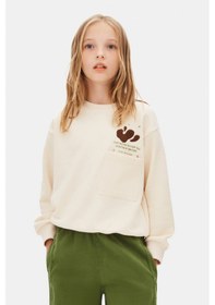 Resim Xo Kids Kız Çocuk Sweatşirt 8-14 Yaş 39322 Krem 