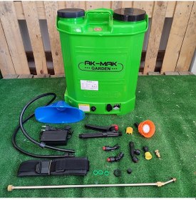 Resim Ak-mak Şarjlı 16 Litre Sırt Pompası Basınç Ayarlı Sırt Pulverizatörü İlaçlama Makinesi 