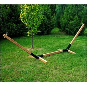 Resim Halevia Metal Ayaklı Ahşap Hamak. Meşe 