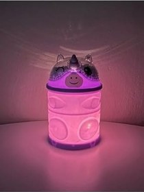 Resim Işıklı Sevimli Tek Boynuzlu At Tasarımlı Kumbara Mor Renk 