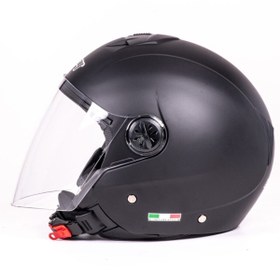 Resim Sway Sw 715 Yarım Kask - Mat Siyah Motosiklet Bisiklet Scooter Kaskı 