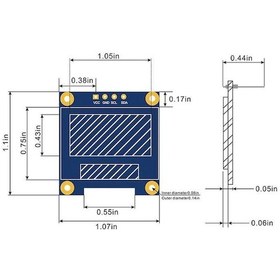 Resim 0.96'' 128x64 Oled Grafik Lcd Ekran - Sarı/Mavi 