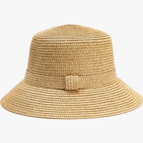 Resim Kadın Bucket Hasır Şapka Dokulu 