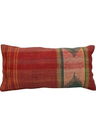 Resim Zehra Abla Halı Yeni El Dokuma Dekoratif Lumbar Kilim Kırlent Yastık Kılıfı 6658 Çok Renkli 