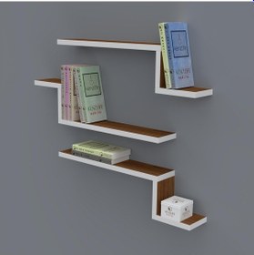 Resim Kenzlife Kitaplık Mediha 015 060 20 3 Cvz Duvar Rafı 