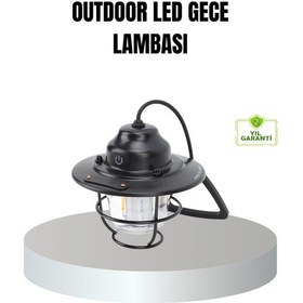 Resim Retro Kamp Lambası Su Geçirmez Taşınabilir Gece Işığı Uzun Pil Ömürlü Çok Renkli 