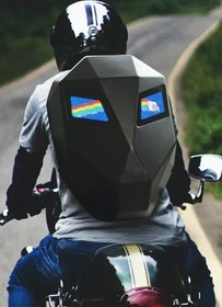 Resim TECHNOMEN Motorsiklet/Bisiklet LED ekran akıllı çanta lokomotif sırt çantası su geçirmez 