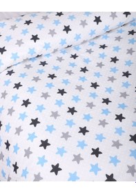 Resim Tek Kişilik Nevresim Seti Mavi Yıldızlı Çarşafsız 11 