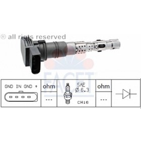 Resim Vw Ateşleme Bobini Vw 077905115r 077905115s Facet 9.6325 
