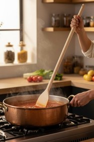 Resim Öz Ahşap 100 Cm Ahşap Salça & Pilav Küreği 