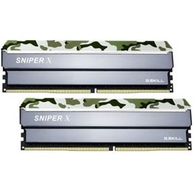 Resim G Skill Gskıll Sniperx Orman Kamuflaj Ddr4-3200mhz Cl16 32gb (2x16gb) Dual (16-18-18-38) 1.35v 