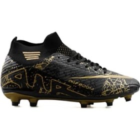 Resim Laliga Genç Çim Zemin Kramponu Gkrp-Sıyah-Sıyah-Desenlı Siyah 