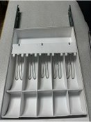 Resim Acil Pano Metal Banka Tipi Metal Para Çekmecesi Kırılmaz 5 Bölmeli Fiş Bölmesi 