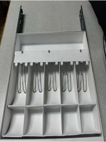 Resim Acil Pano Metal Banka Tipi Metal Para Çekmecesi Kırılmaz 5 Bölmeli Fiş Bölmesi 