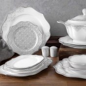 Resim Aryıldız Porselen 60 Parca Silver Yemek Takımı 40021 