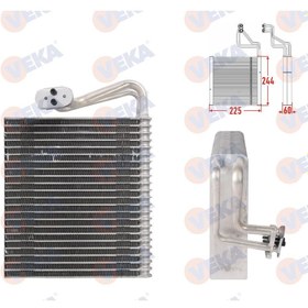 Resim Genel Markalar KLIMA EVAPORATORU BORULU 225X244X60 RENAULT MEGANE II 2003-2009 / GRAND SCENIC II 2004-2009 