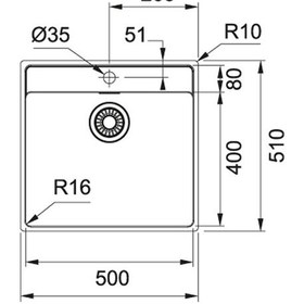 Resim Franke Maris Mrx 210-50 Paslanmaz Çelik Eviye 