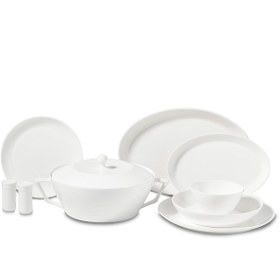 Resim Korkmaz Lines Collection 58 Parça Yuvarlak Yemek Takımı A8265 
