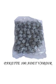 Resim GLASWEN Çivili Raf Pimi Duvar Dolap Mobilya Pimi Sert Plastik Raf Tutucu Gri 100 Adet Tekli (1 PAKET) 