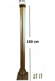 Resim wood idea Çanak Anten Montaj Ayağı... 60 Mm Çap X 150 Cm Boy...büyük Çanaklar Için 