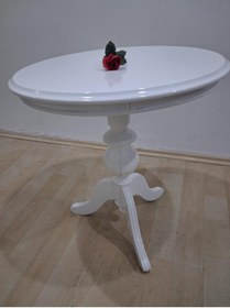 Resim BENGİ TİCARET Fiskos ST 17748 Baba ayak Model Parlak Kayın Arslan ayak MDF tabla Parlak Beyaz 