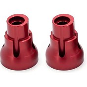 Resim Honmex Losı 1/8 Lmt Monster Tractor İçin Alüminyum Arka Eksen Kupası Kırmızı , 2 Adet, Somun Seti İçerir 