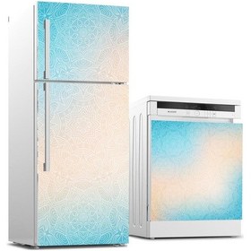 Resim Buzdolabı Ve Bulaşık Makinası Beyaz Eşya Sticker Kaplama Soyut Do 