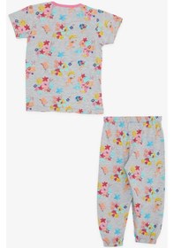 Resim Breeze Kız Bebek Kısa Kollu Pijama Takımı Safari Temalı 9 Ay-3 Yaş, Gri Melanj-gri Melanj Gri Melanj 