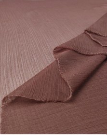 Resim Kahve Renkte Kırinkıl Şifon Kumaş En: 140cm-10937 Kahverengi 