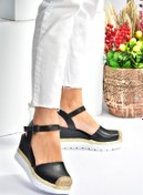 Resim Fox Shoes Siyah Dolgu Topuklu Kadın Ayakkabı M996139209 