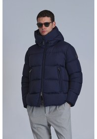 Resim Lufian Tommy Kaz Tüyü Erkek Mont Lacivert Lacivert 112120230100200 Lacivert 