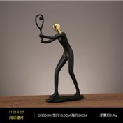 Resim Basit Sporcu Süsleri Oturma Odası Çalışma Dolabı Şarap Dolabı Karakter Dekorasyon Ev Kişilik Moda Sanat Tenis Oyuncusu Altın Kafa Resimde Gösterildiği Gibi 