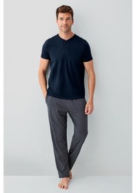 Resim Arnetta Erkek Lacivert Pijama Takım Ar3676-s-v1 Lacivert 