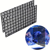 Resim 30cm x 30cm Akvaryum Alt Izgara Plakası - Su Akışı için Kare Açıklıklı Dayanıklı Plastik Balık Tankı İzolasyon Tahtası & Bölmeli Tepsi, Sump Filtre Uyumluluğu, Tatlısu ve Tuzlu Su Güvenliği (Siyah/Beyaz), Akvaryum Tankı, Su ile Temas İçin Güvenli 