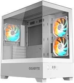Resim GIGABYTE C201P 20mm Soğutma Mesafeli Cam Mid-Tower Kasa Beyaz 