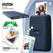 Resim Fujifilm Instax Mini Link Mavi Akıllı Yazıcı - 10'lu Mini Film Ve Powerbank Hediyeli 