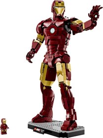 Resim LEGO Marvel Iron Man Mark 3 Koleksiyoncu Versiyonu 76344 - Yetişkinler için Ark Reaktörlü Zırhlı Duruşu Ayarlanabilir Iron Man Minifigürü İçeren Yaratıcı Model Yapım Seti, Hediye Fikri (1297 Parça) 
