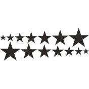 Resim Sıralı YILDIZ14'LÜ Sticker 20 x 6 cm 