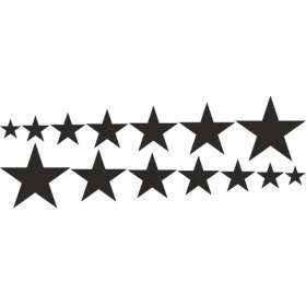 Resim Sıralı YILDIZ14'LÜ Sticker 20 x 6 cm 