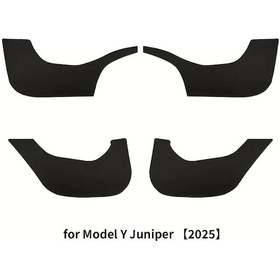 Resim Honeybeeshop Tesla Model Y 2025 Kapı Taban Koruyucu Seti 4 Parça Kolay Kurulum Siyah İçin 