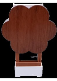 Resim Çanta Zigon Sehpa Papatya Model İkili Ahşap Mdf Beyaz Ve Ceviz Renk Uyum Kutu Sevk El Yapım 