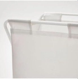 Resim IKEA 50 Litre Beyaz,Katlanır, Çamaşır Sepeti Açılır Kapanır Pratik Kirli Sepeti 50 Lt U42X G43X Y60 cm 
