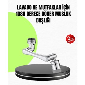 Resim AyrStore 2 Modlu 1080° Dönebilen Musluk Başlığı Esnek 3 Eklemli Hareketli Tasarım 