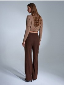 Resim Dilvin 72209 Beli Lastikli Pantolon-kahve Kahve 