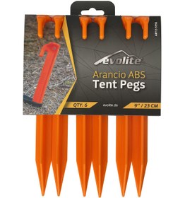Resim Evolite Arancio ABS Çadır Kazığı -23cm 6 Adet 
