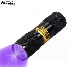 Resim AloneFire 9 LED UV El Feneri - 395-400nm Yüksek Güçlü UV Kürleme ve Tespit Aracı Para, Kalıp, Gıda Güvenliği, Evcil Hayvan Lekeleri, Tinea, Av, Görünmez Mürekkep İşaretleyici - Kompakt Taşınabilir Tasarım AAA Piller Dahil Değil, UV El Feneri Taşınabilir, Lekeler Tespiti, Kompakt Tasarım, Dayanıklı Yapı, Piller Yok 