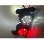 Resim AHMET OTOMOTİV Mercekli Mini Takoz 12 Ledli Kırmızı-beyaz 12v-24v 